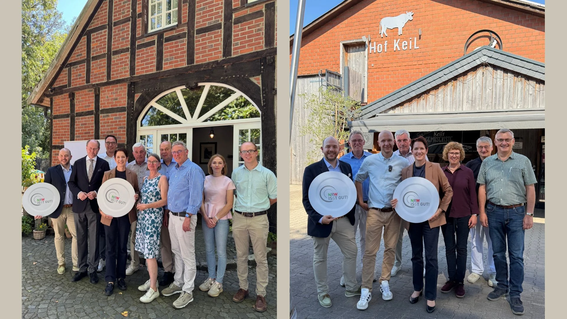Fotomontage: NRW-Landwirtschaftsministerin Gorißen besucht 2 Höfe im Münsterland (© MLV-NRW)