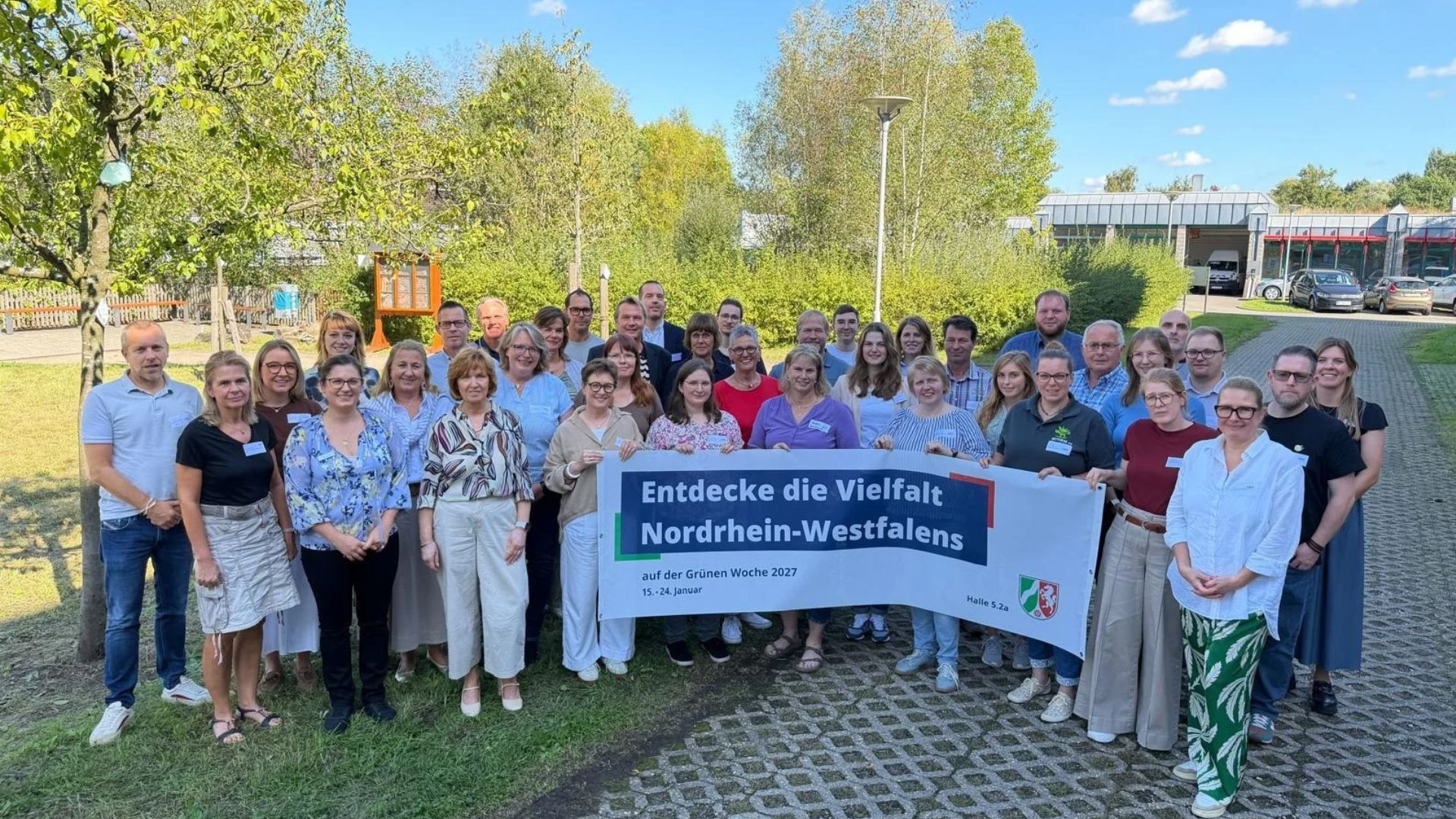 Foto: Ausstellergemeinschaft beim 1. Vorbereitungstreffen für die Grüne Woche 2027 in Recklinghausen (© Susanne Blersch, LAVE NRW)